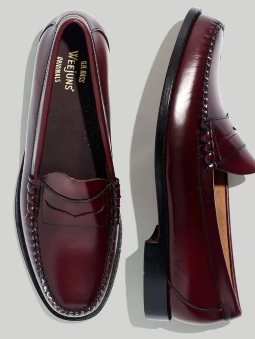 Madewell G. H. Bass Larson Loafer - burgandy/oxblood